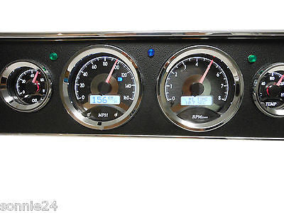 1965 1966 Ford Mustang Billet Dash Gauges Instruments Dakota Digital black  vhx